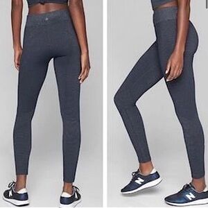 ATHLETA Shimmer Seamless Tights Leggings Compression Metallic Sparkle Women’s S